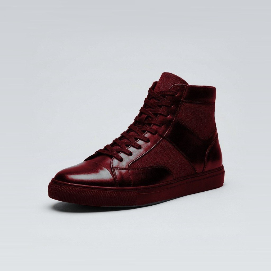 Yüksek Bilek Sneaker — Bordo — görsel 2