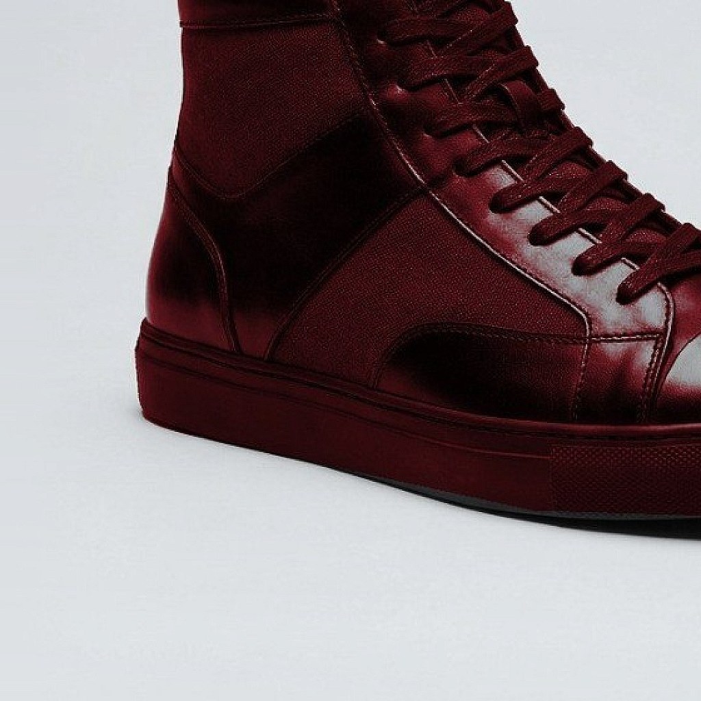 Yüksek Bilek Sneaker — Bordo — görsel 4