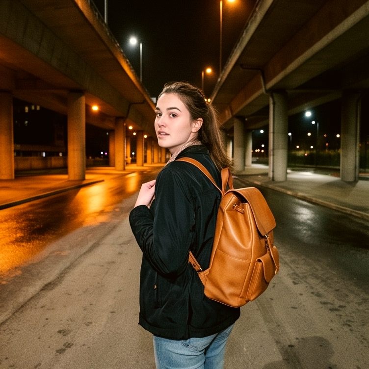 Deri Sırt Çantası — Kahve — görsel 4