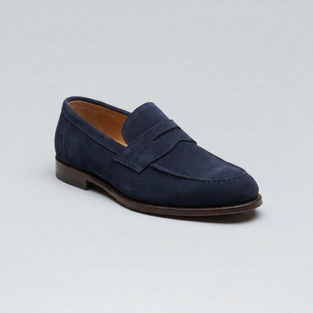Süet Loafer — Lacivert